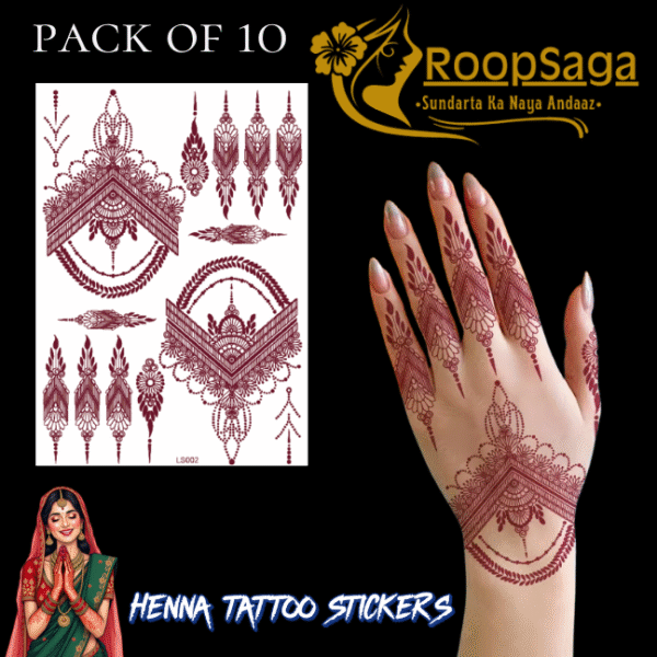Henna Tattoo Pack of 10