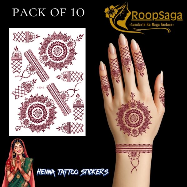 Henna Tattoo Pack of 10