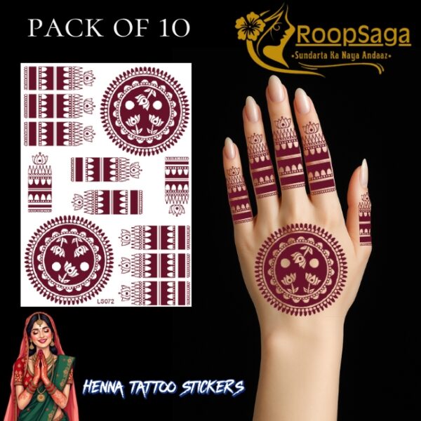 Henna Tattoo Pack of 10