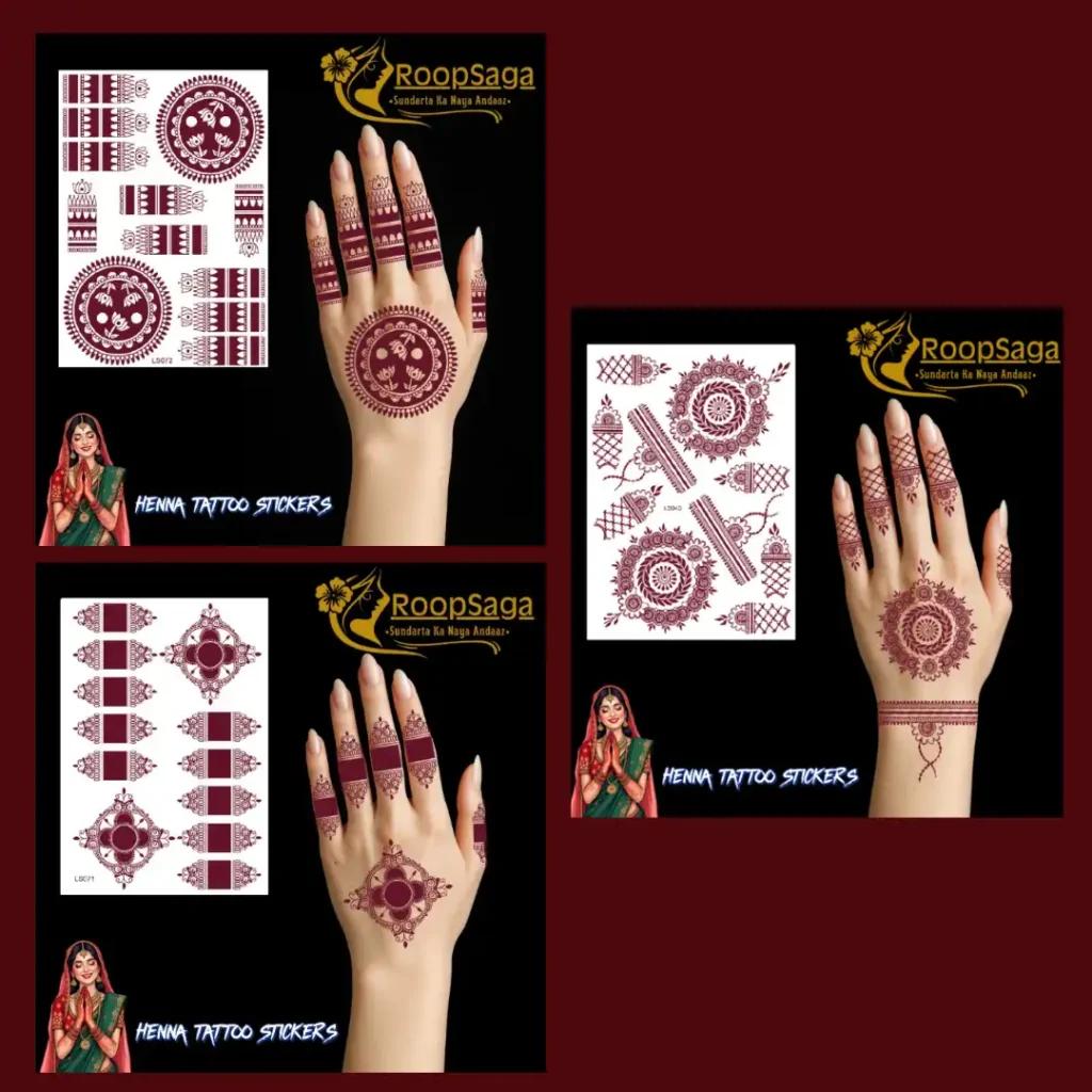 Roopsaga Henna Tatto Pack of 3