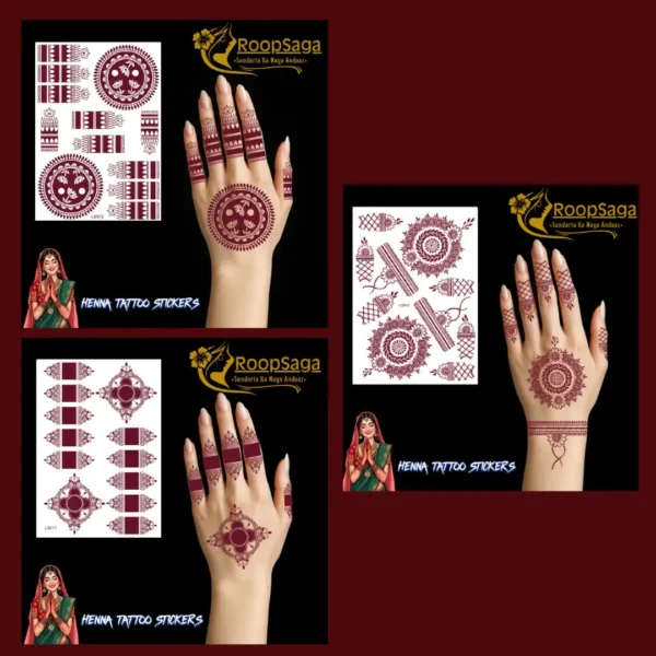 Roopsaga Henna Tatto Pack of 3