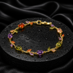 RoopSaga Tulip Bracelet for Women | Clourful | Gold Plated Floral Bracelet | Adjustable | Anti Tarnish