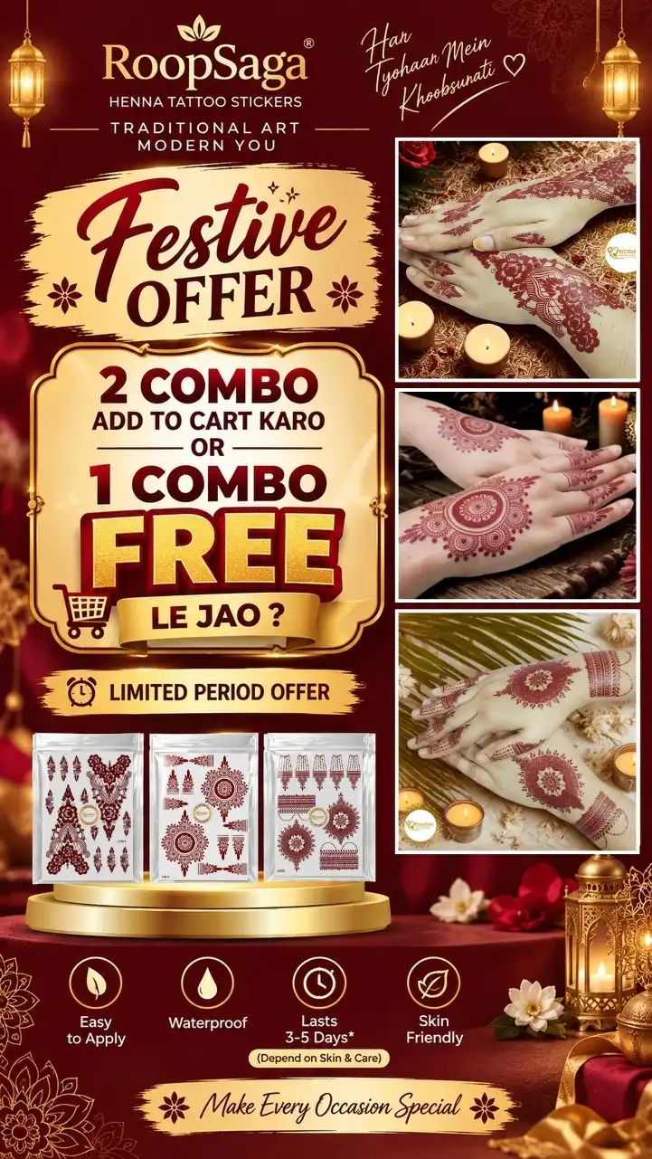 Roopsaga Henna Tattoo Stickers (5)